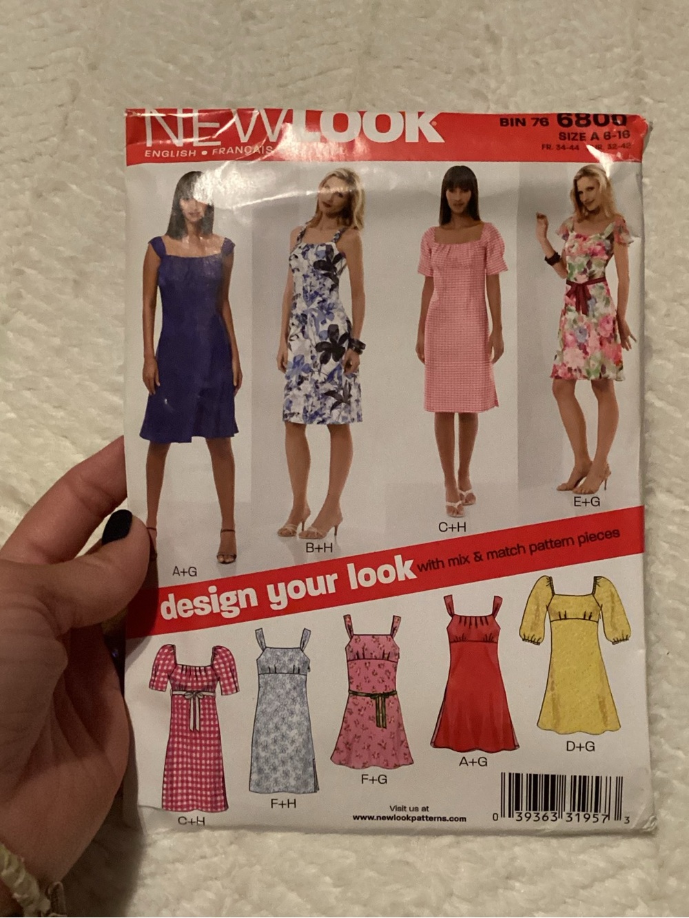 New Look 6800 Design Your Look Misses Dress Sewing Pattern Uncut Mix & Match